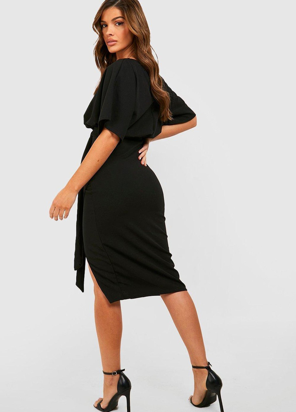 Черное кэжуал платье футляр Boohoo однотонное