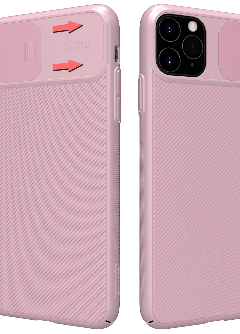Карбонова накладка Camshield (шторка на камеру) для Apple iPhone 11 Pro (5.8 ') Рожевий / Pink (is_00000034956_3) Nillkin (229727729)