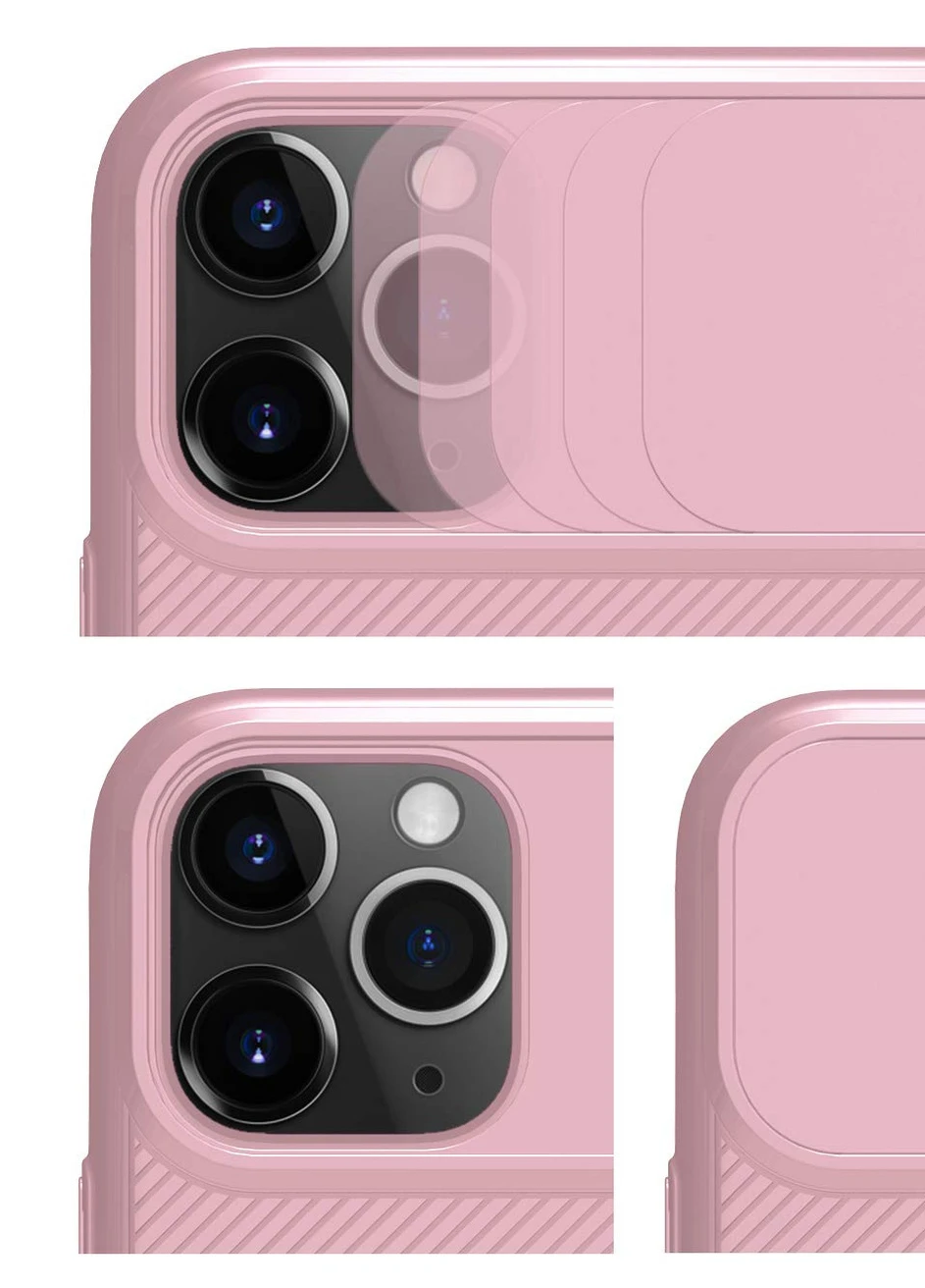 Карбонова накладка Camshield (шторка на камеру) для Apple iPhone 11 Pro (5.8 ') Рожевий / Pink (is_00000034956_3) Nillkin (229727729)