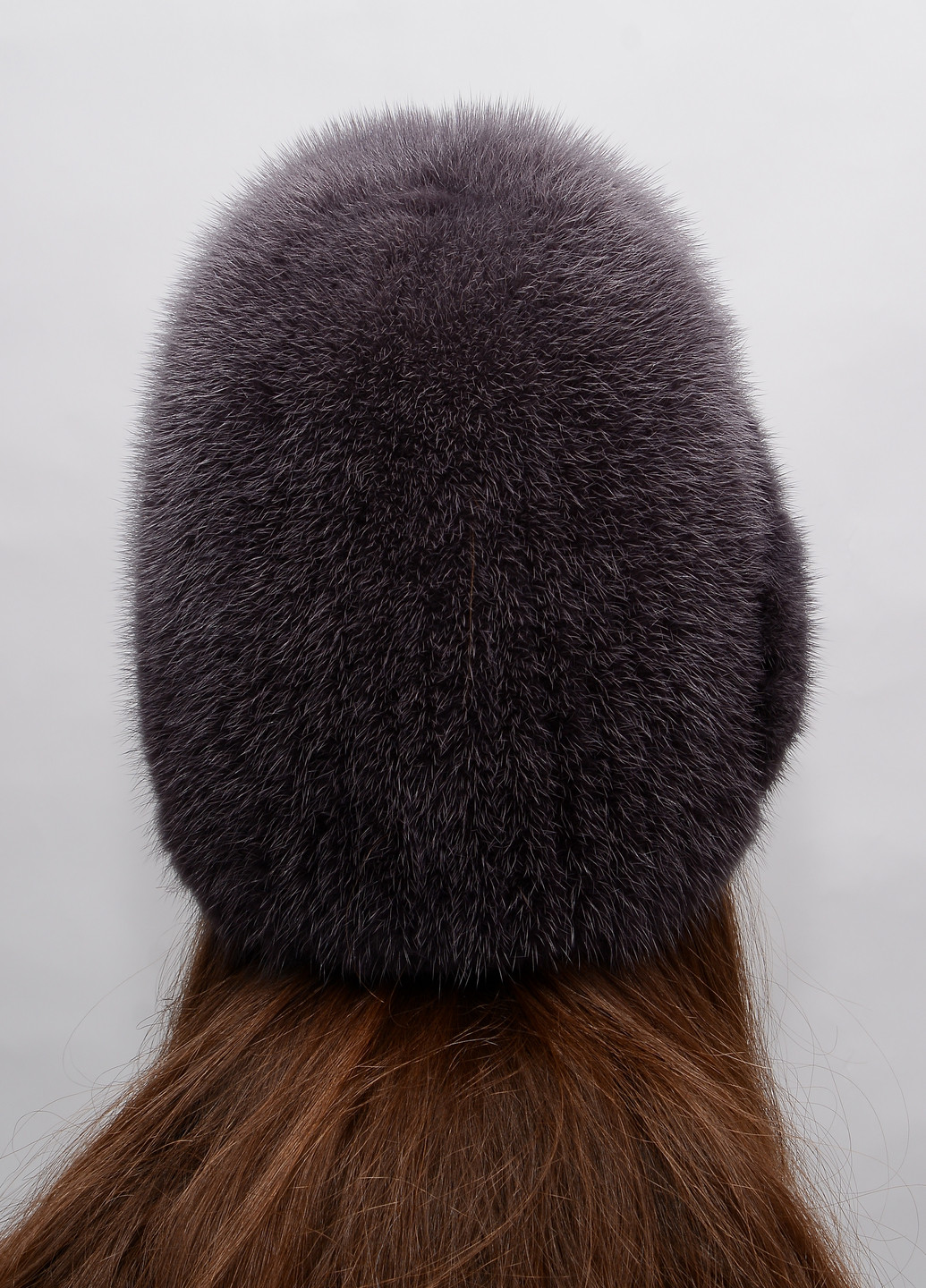 Зимняя женская норковая шапка из вязаного меха Меховой Стиль Лобик (199429252)