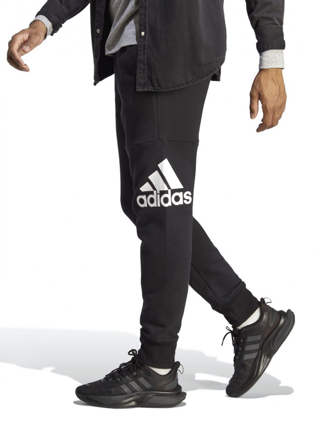 Черные кэжуал, спортивные демисезонные джоггеры брюки adidas