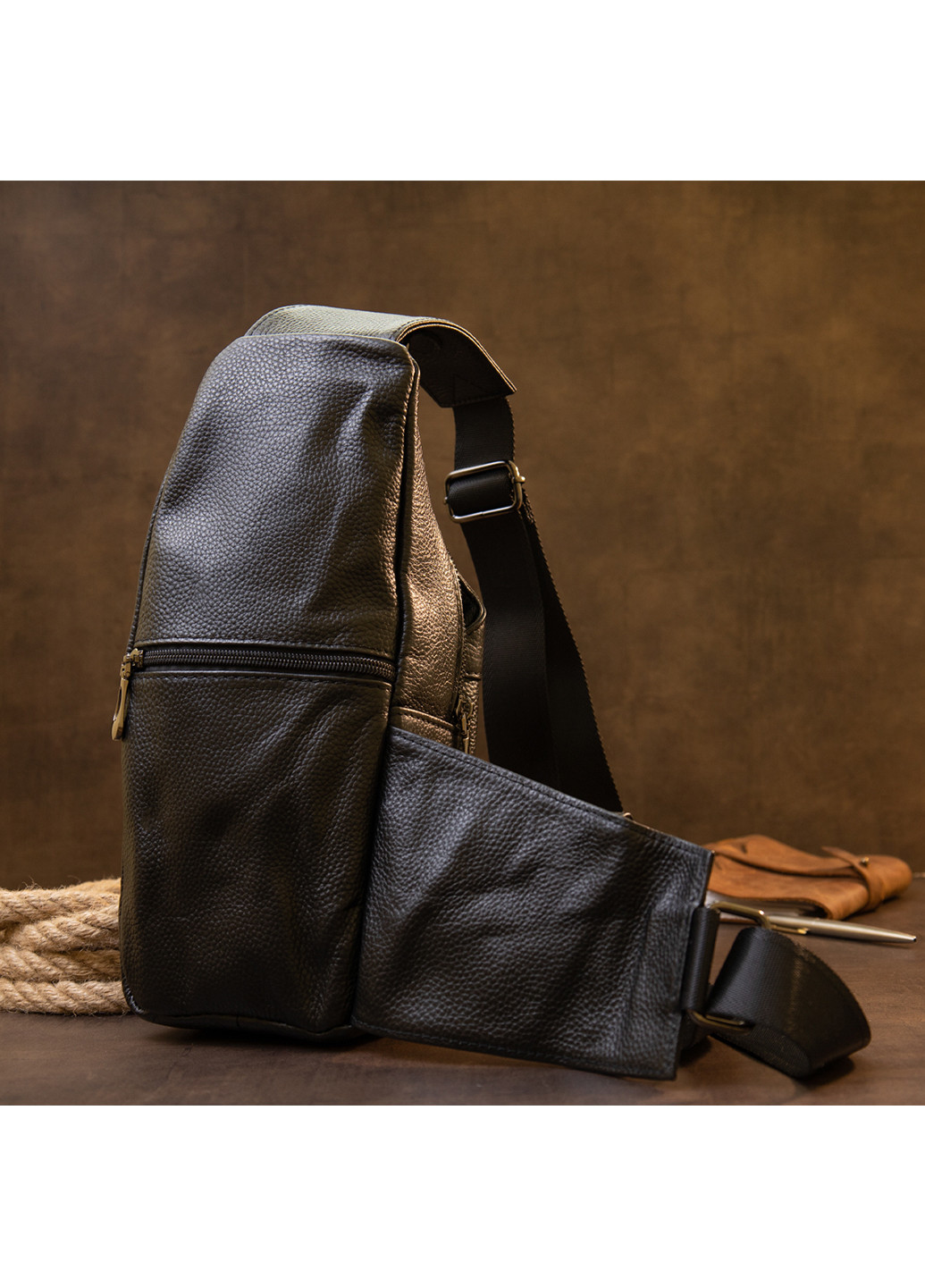 Мужская кожаная сумка 16,5х31,5х6,3 см Vintage (232988697)