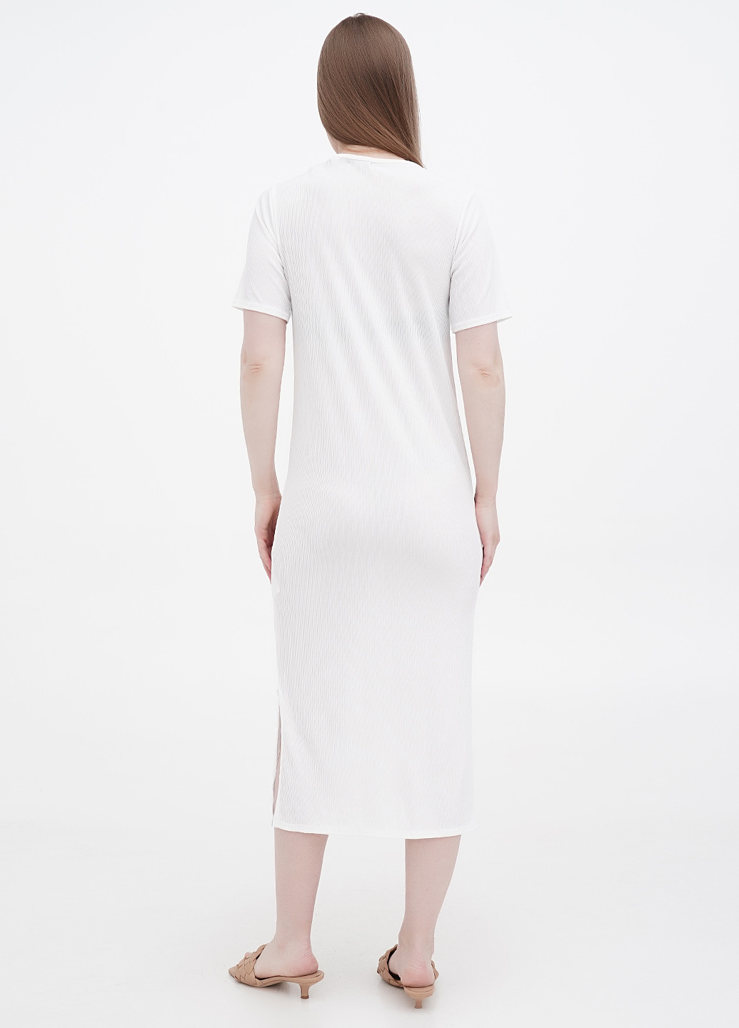 Білий кежуал сукня сукня-футболка Boohoo однотонна