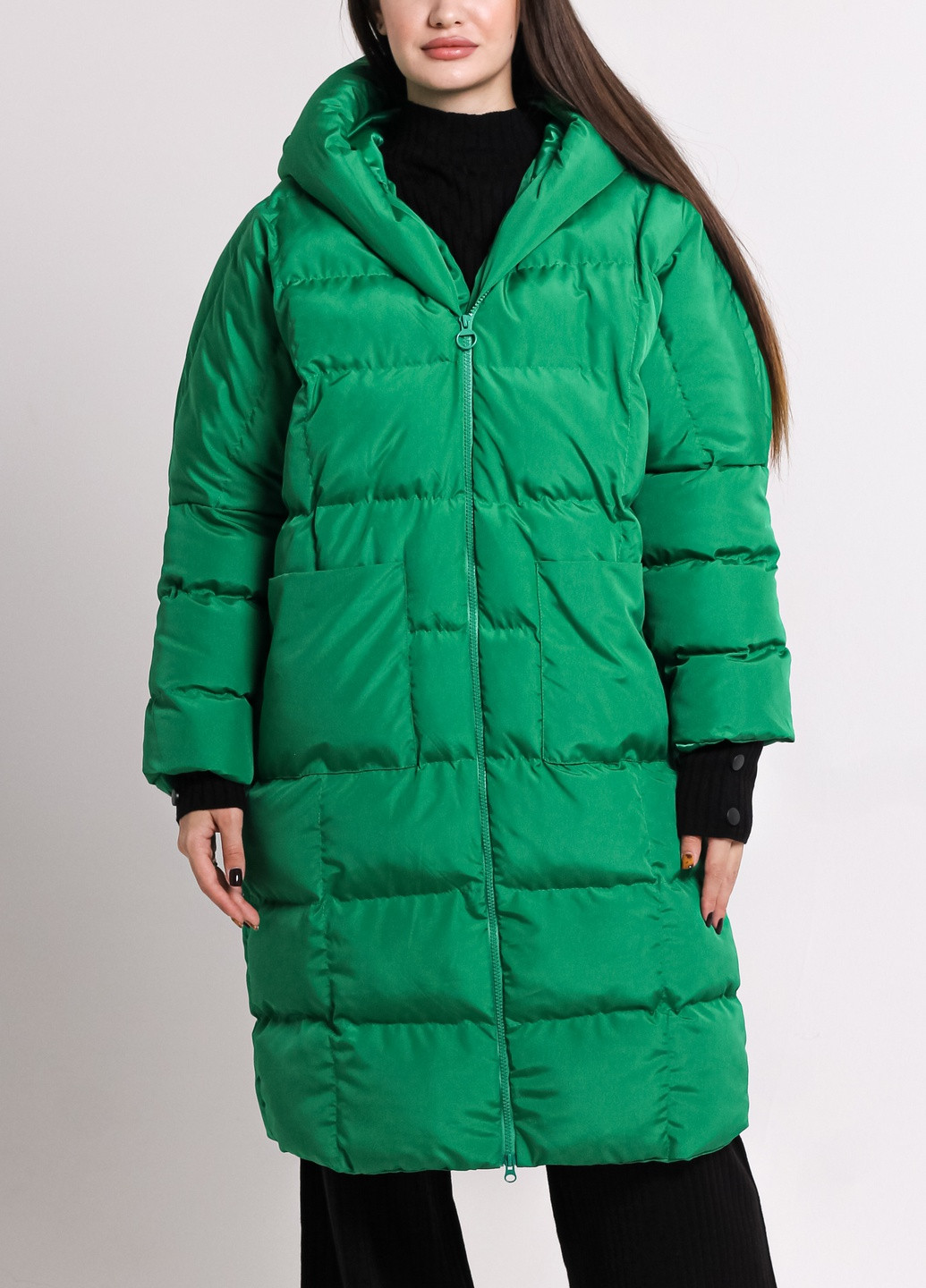 Зеленое демисезонное Пальто женское зеленое Avrile