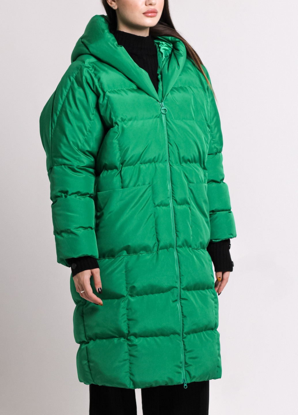 Зелене демісезонне Пальто жіноче зелене Avrile