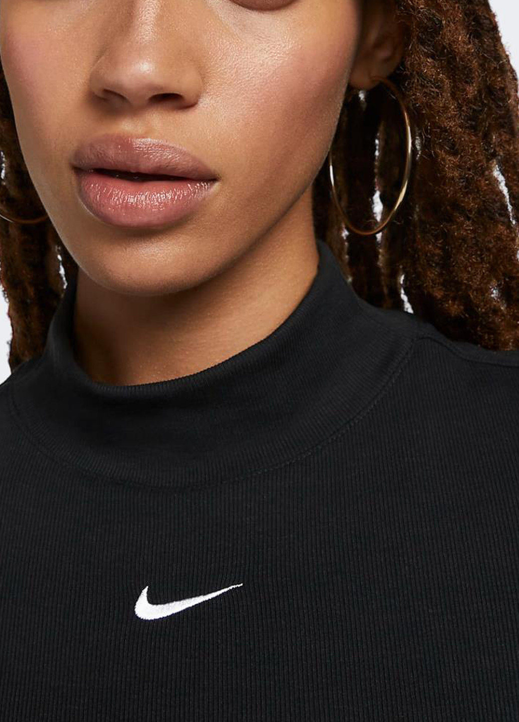 Футболка DV7958-010 Nike W NSW ESSNTL RIB MOCK SS TOP - (319365961)