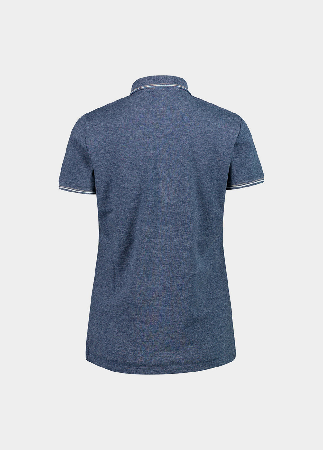 Серо-синяя женская футболка-поло CMP меланжевая