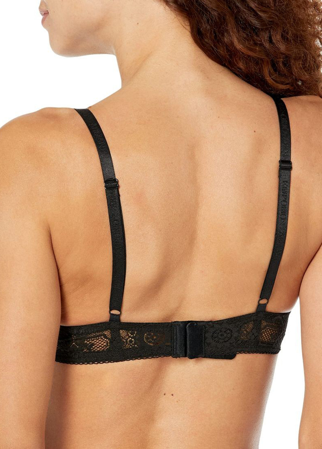 Чёрный бюстгальтер Emporio Armani с косточками полиамид