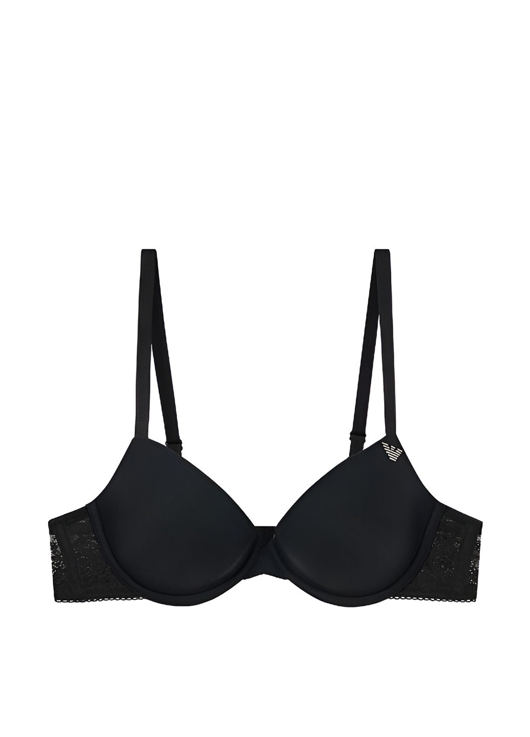 Чёрный бюстгальтер Emporio Armani с косточками полиамид