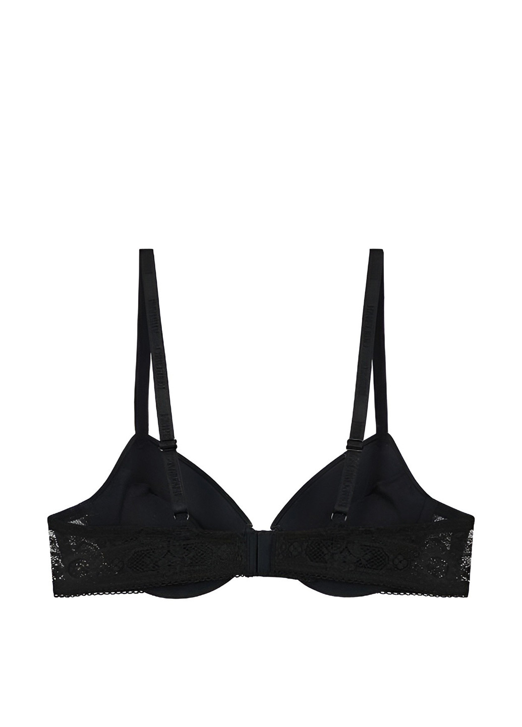 Чёрный бюстгальтер Emporio Armani с косточками полиамид