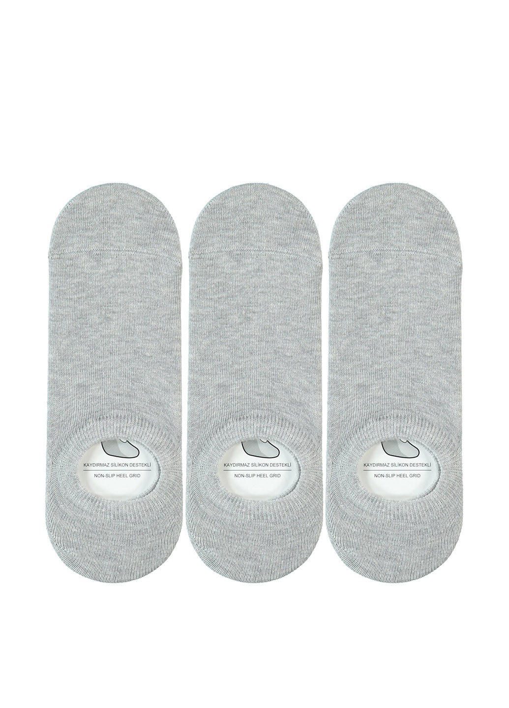 Серые носки (3 пары) UNITED4 однотонные (329059795)