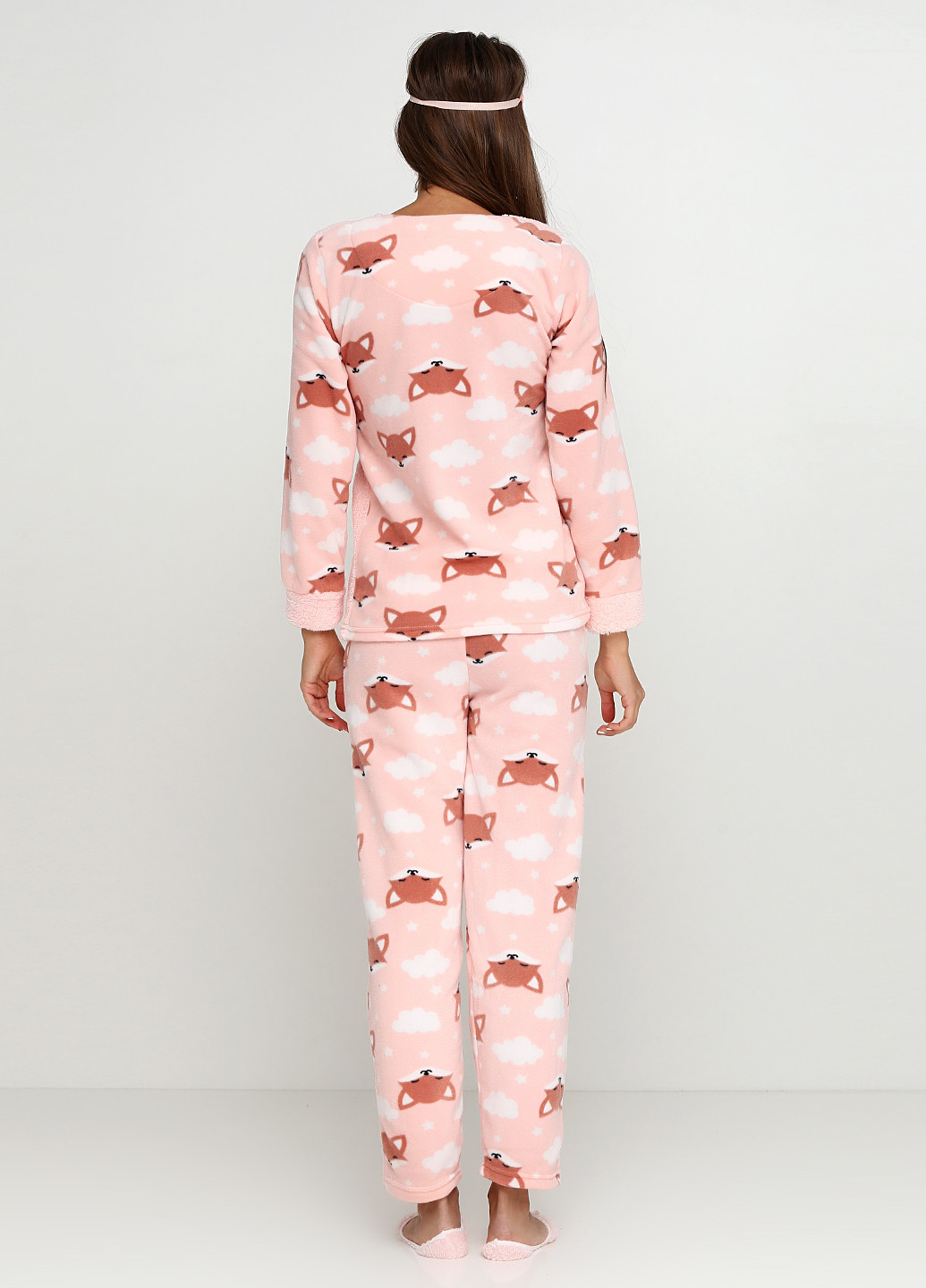 Персиковая всесезон пижама (лонгслив, брюки) Pijamoni