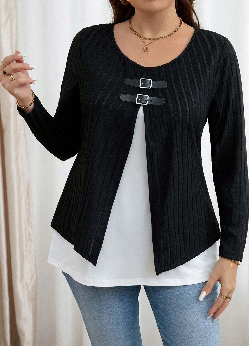 Комбінований демісезонний джемпер джемпер SHEIN