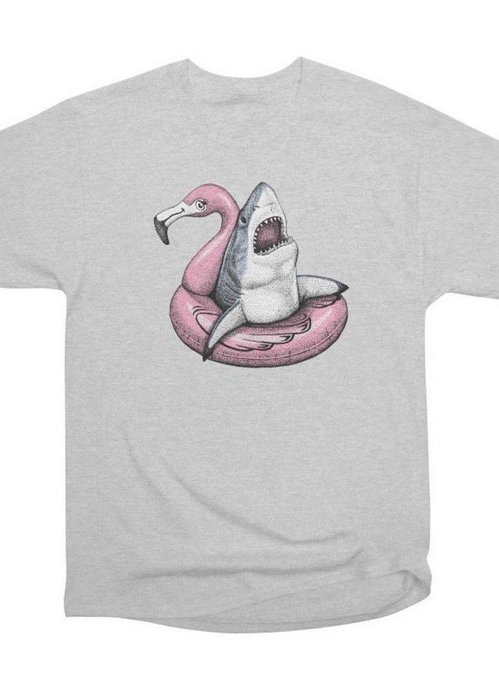 Светло-серая футболка мужская с коротким рукавом WhyNotPrint