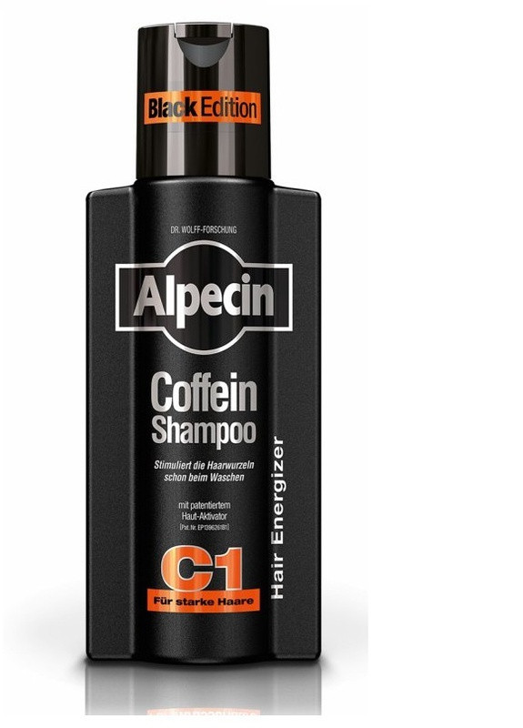 Шампунь против выпадения волос с кофеином 250 мл C1 Black Edition Alpecin hair energizer (254480090)
