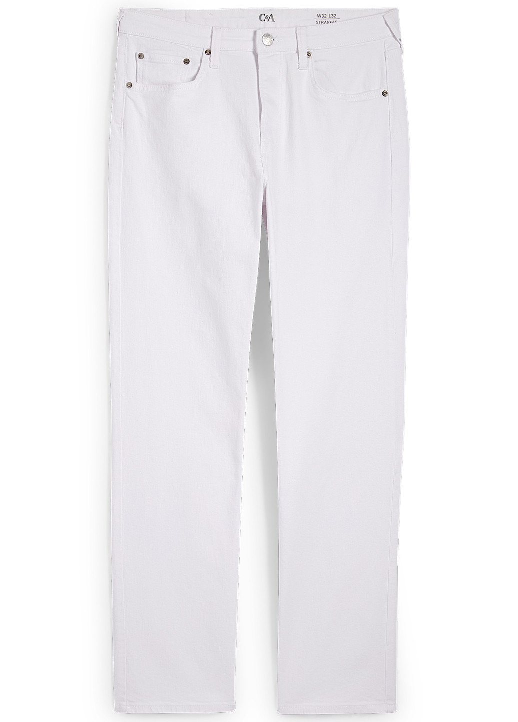 Белые демисезонные регюлар фит джинсы C&A