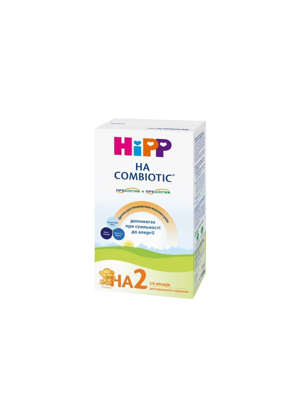 Дитяча суміш НА Combiotic 2 гіпоалергенна молочна 350 г (1031072) Hipp (254065079)