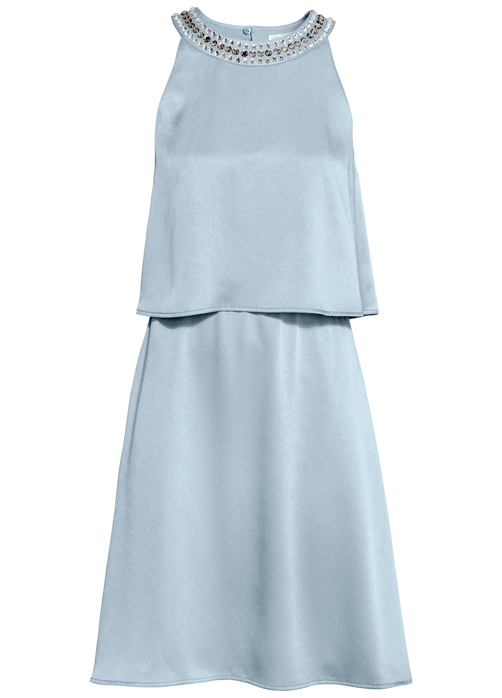 Голубое коктейльное платье для беременных H&M однотонное