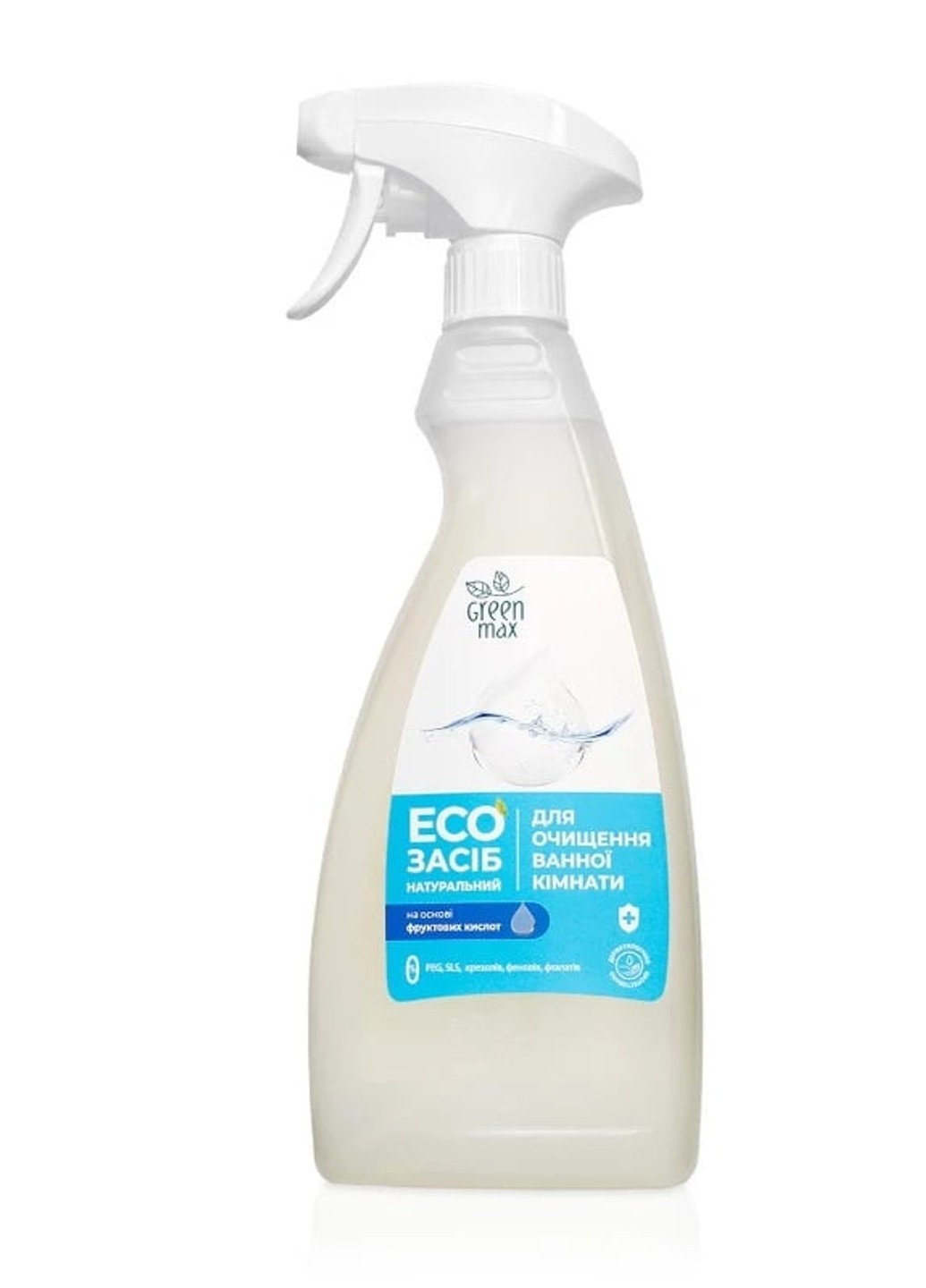 ЭКОсредство натуральное для очистки ванной комнатыс распылителем 500 мл Green Max (252854129)