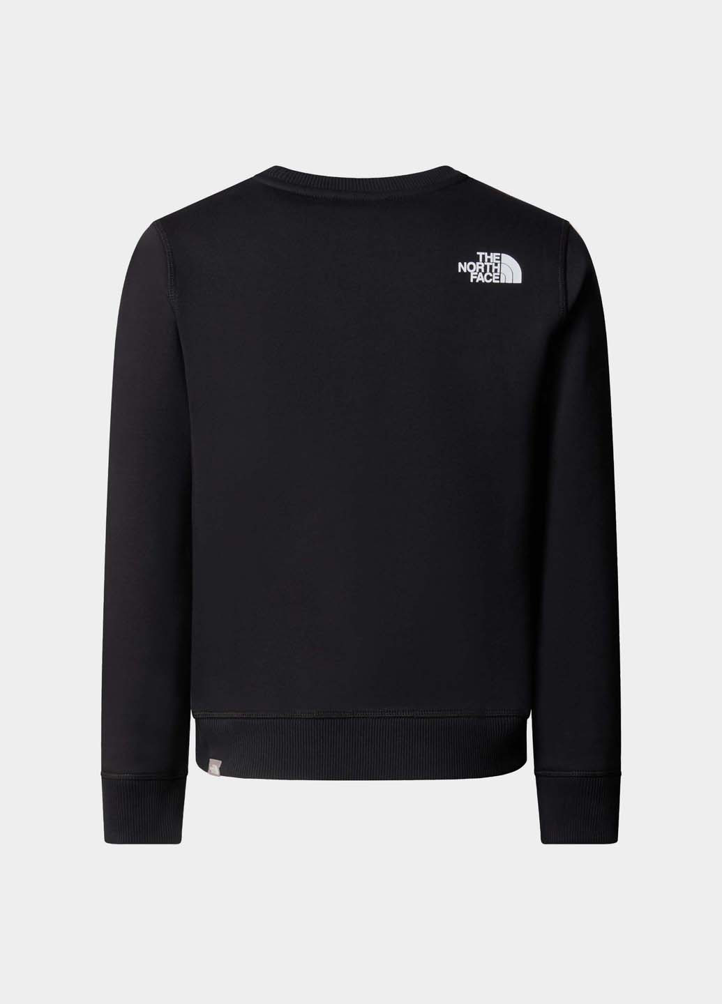 Черный свитшот The North Face логотип без декора (365686761)