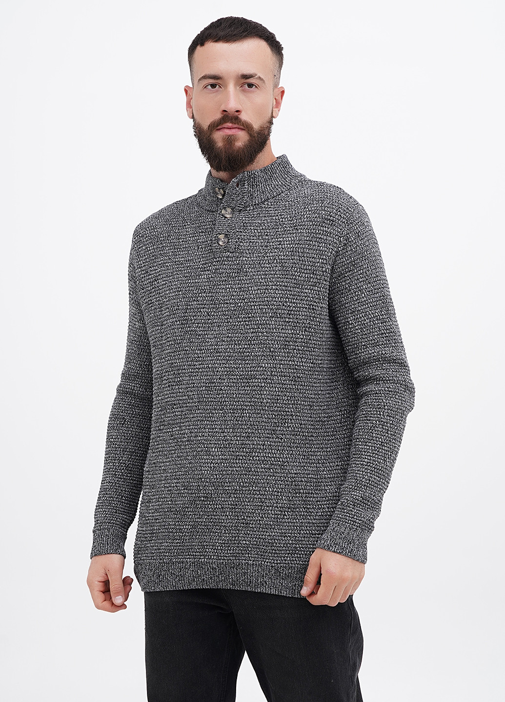 Темно-серый демисезонный свитер Mustang