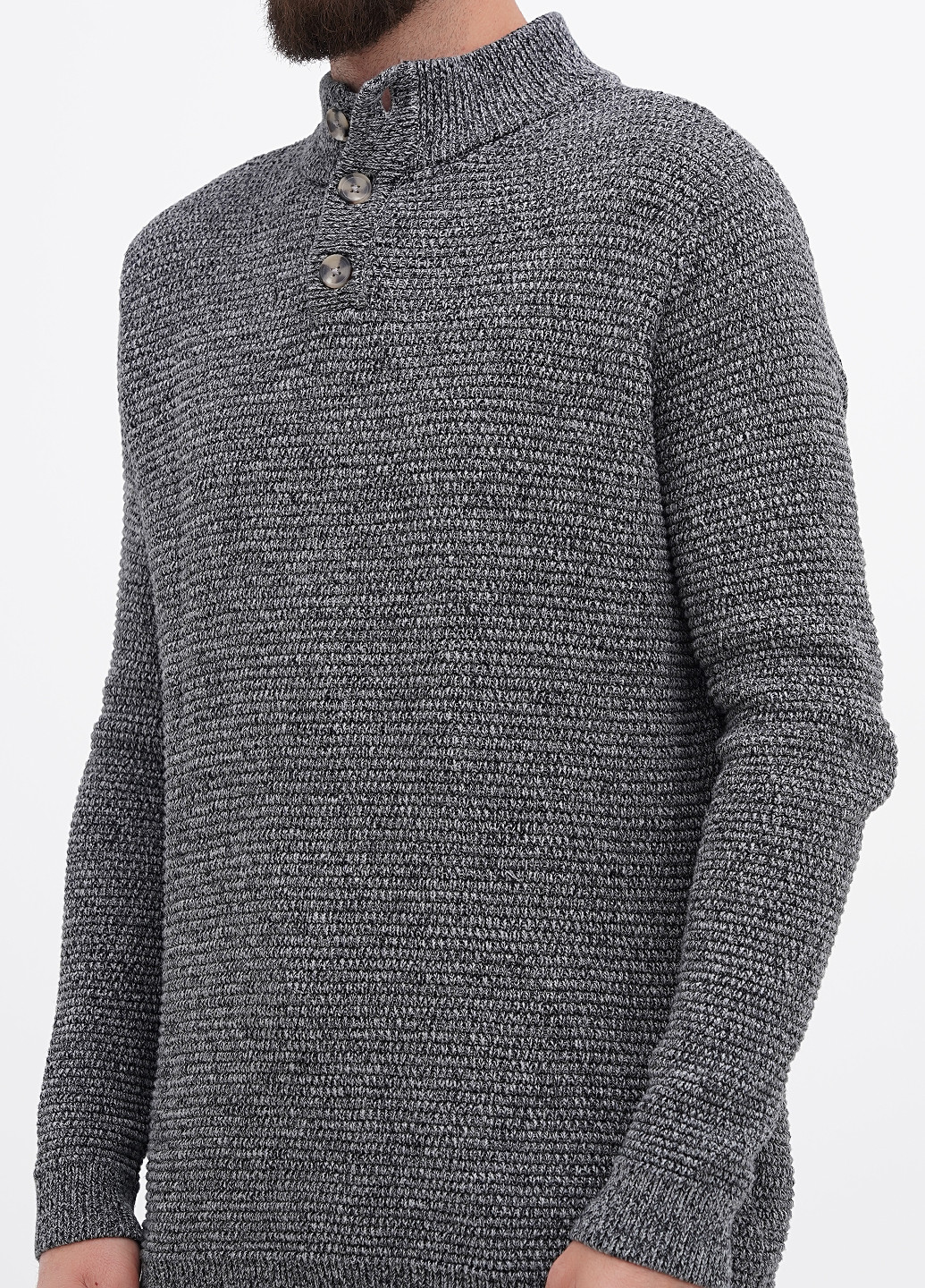 Темно-серый демисезонный свитер Mustang