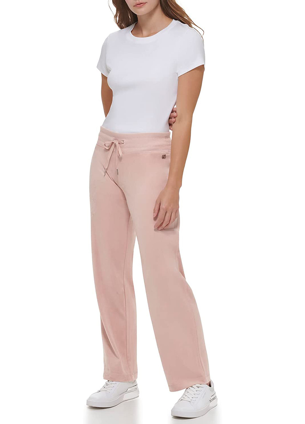 Розовые кэжуал демисезонные прямые брюки Calvin Klein