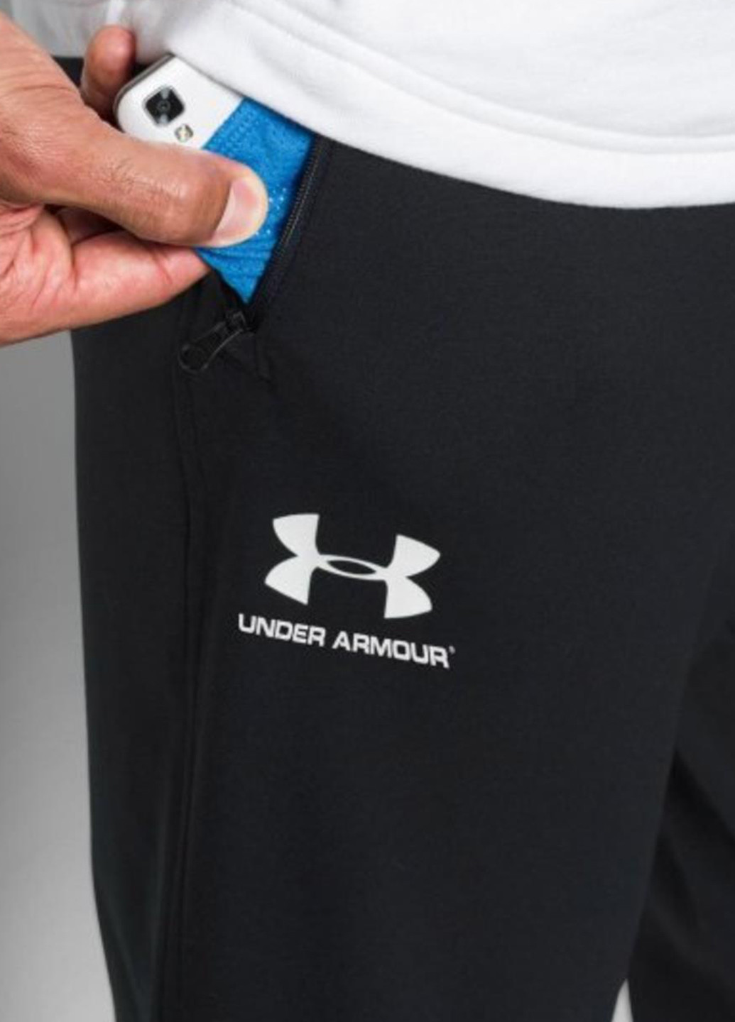 Черные спортивные демисезонные джоггеры брюки Under Armour