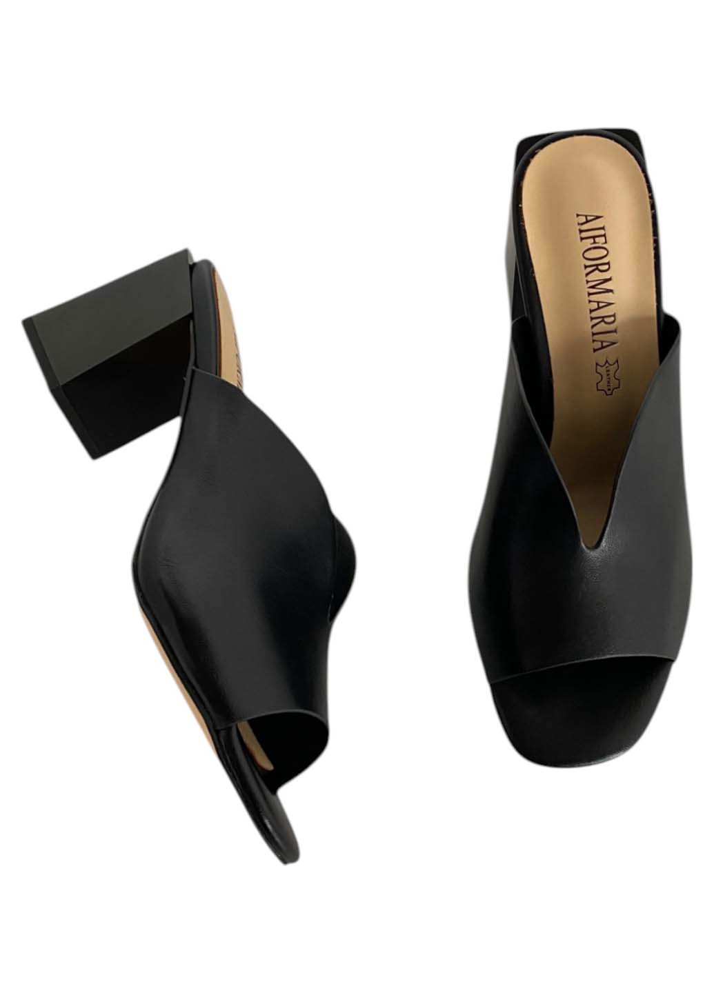 Черные шлепанцы Aiformaria