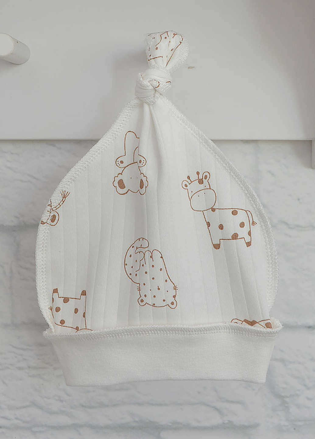 Молочний демісезонний комплект (спальник, шапка) Blanka