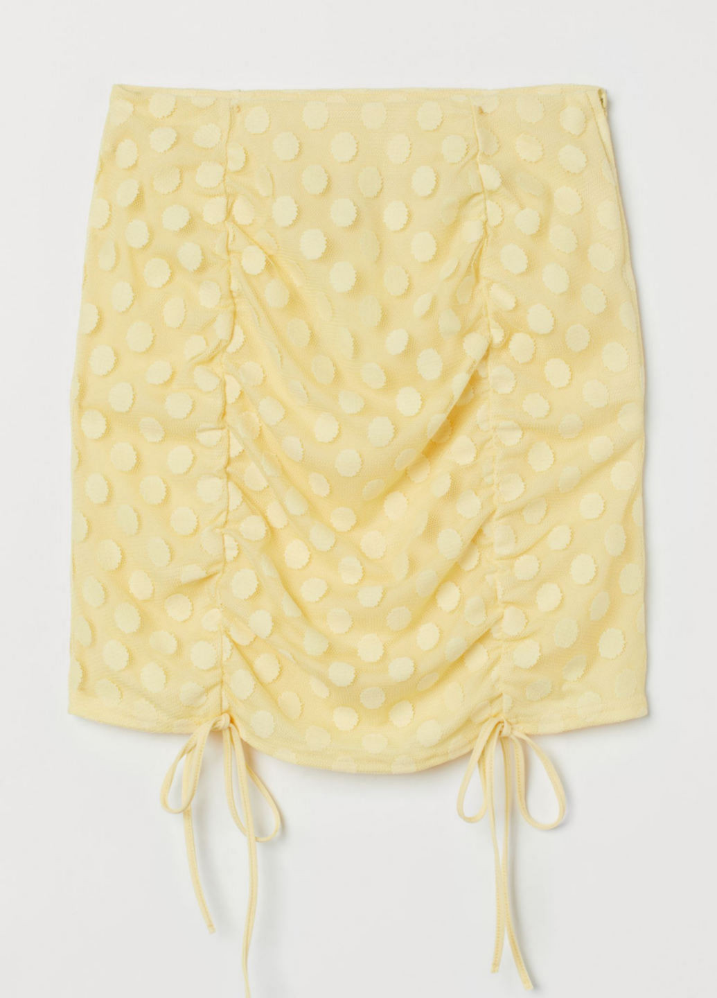 Желтая кэжуал в горошек юбка H&M