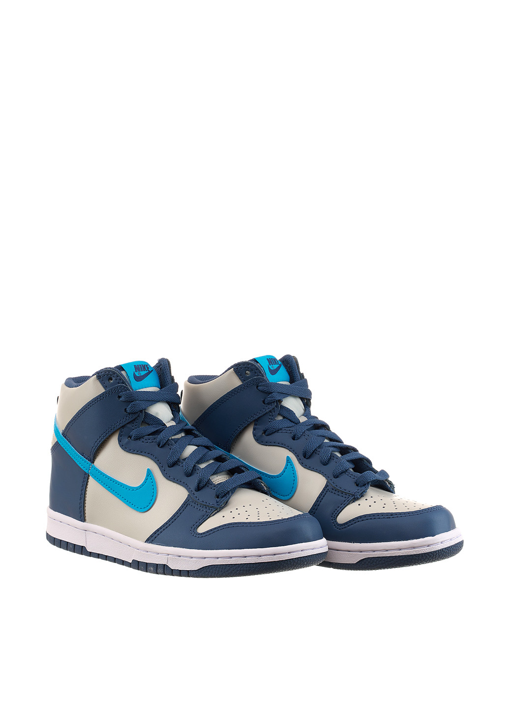 Кроссовки DB2179-006 Nike Dunk High Light Bone Diffused Blue Gs комбинированные демисезоны (269697665)