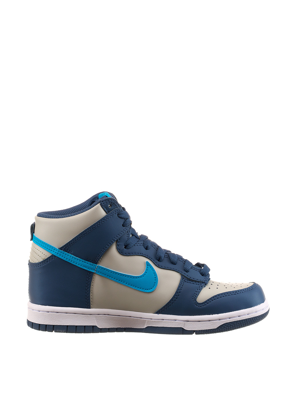 Цветные демисезонные кроссовки db2179-006_2024 Nike Dunk High Light Bone Diffused Blue Gs