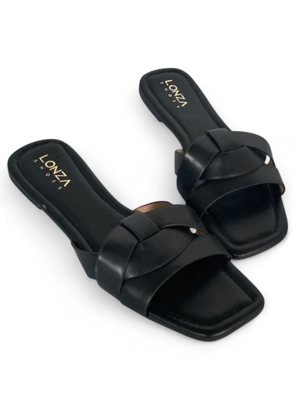 Черные шлепанцы Lonza