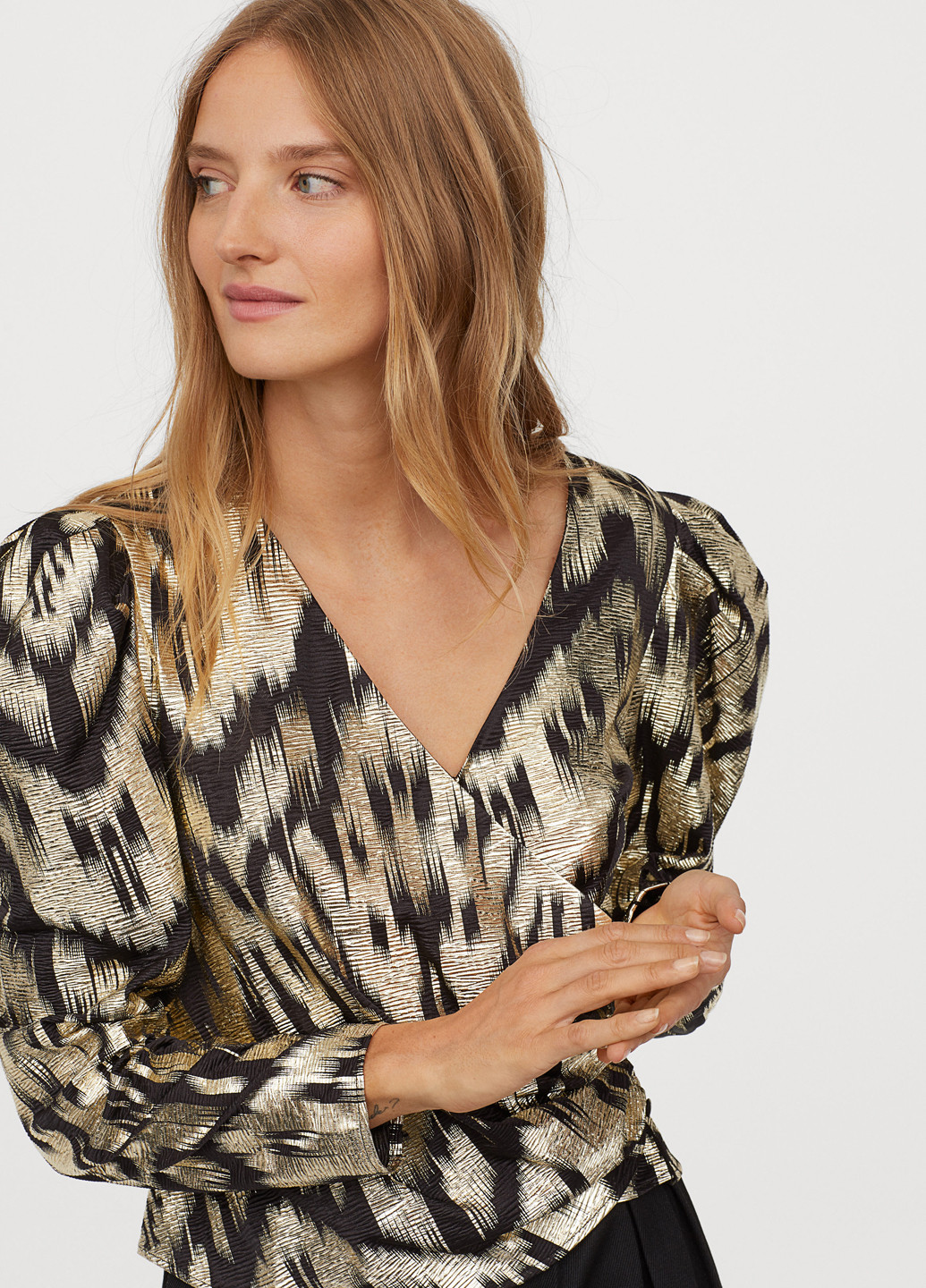 Комбінована блуза на запах H&M