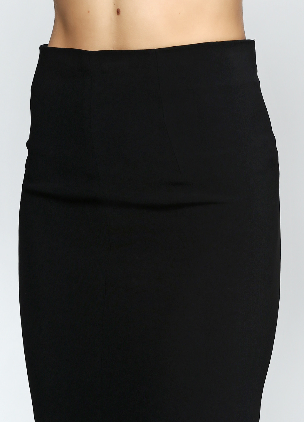 Черная офисная однотонная юбка P.A.R.O.S.H. миди
