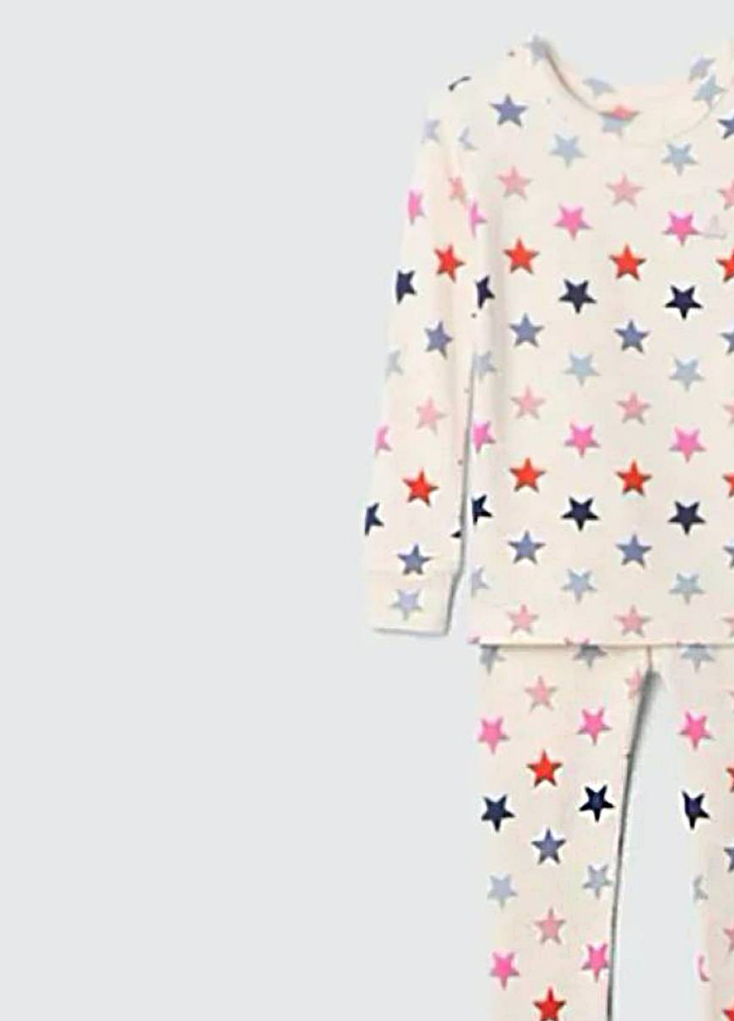 Белая всесезон пижама (лонгслив, брюки) лонгслив + брюки Gap