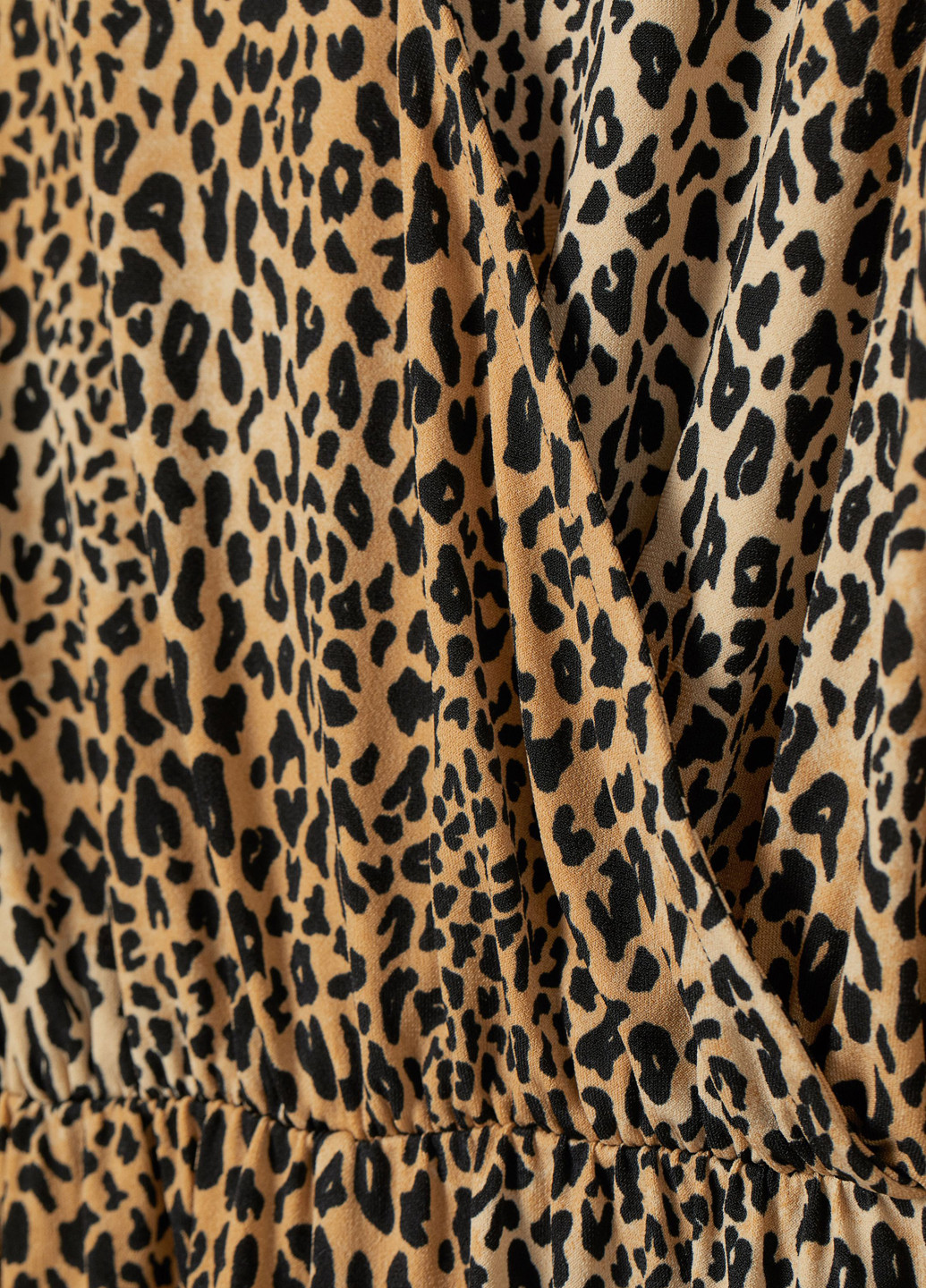 Комбинезон H&M комбинезон-шорты леопардовый бежевый кэжуал полиэстер