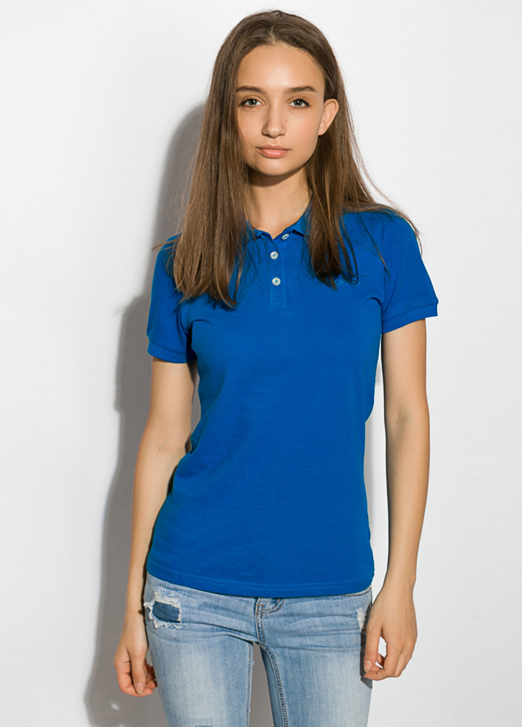 Голубой женская футболка-поло Lagems с логотипом
