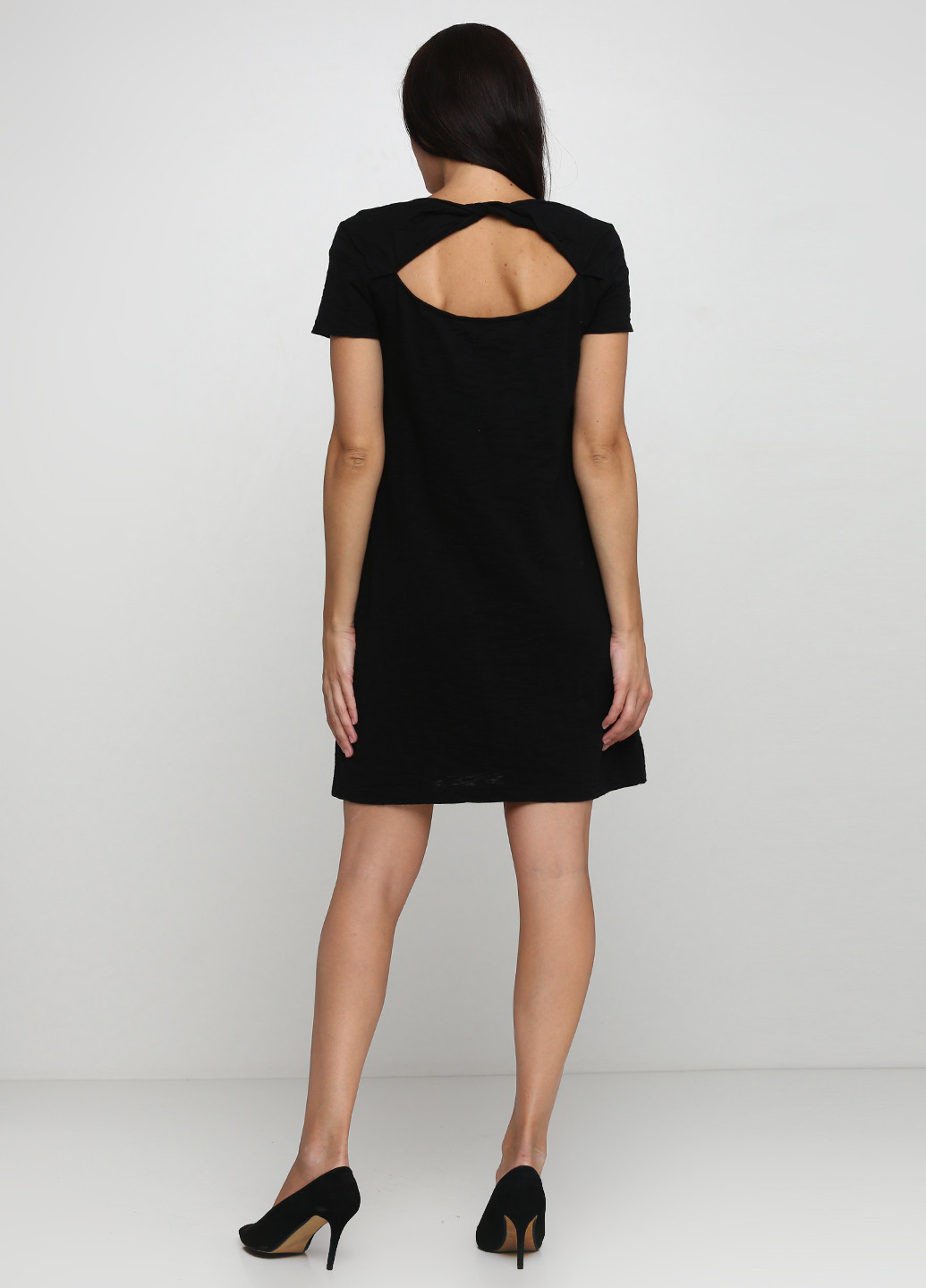 Черное кэжуал платье платье-футболка Gap однотонное