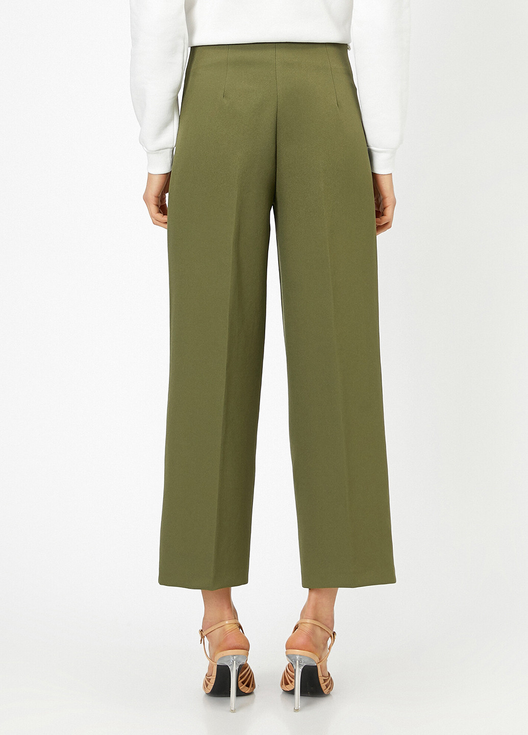 Зеленые кэжуал демисезонные классические брюки KOTON