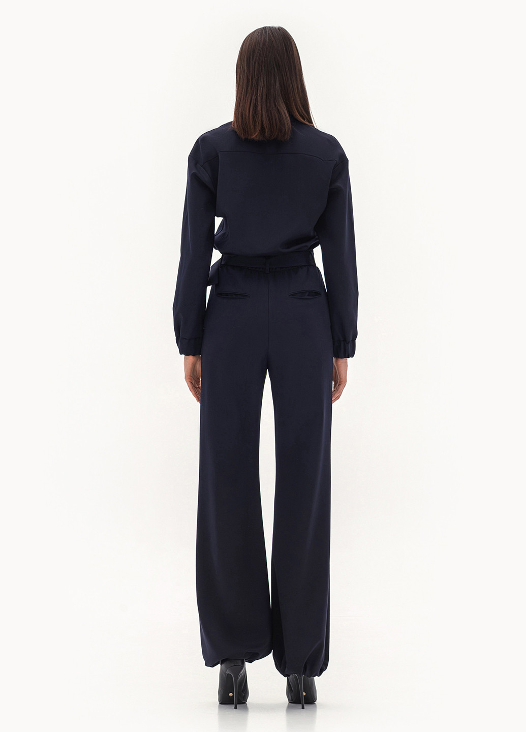 Комбінезон BGL комбінезон-брюки однотонний синій кежуал віскоза