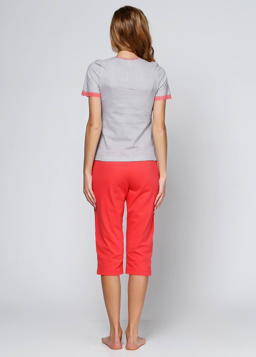 Коралловая всесезон пижама (футболка, бриджи) Maria Lenkevich