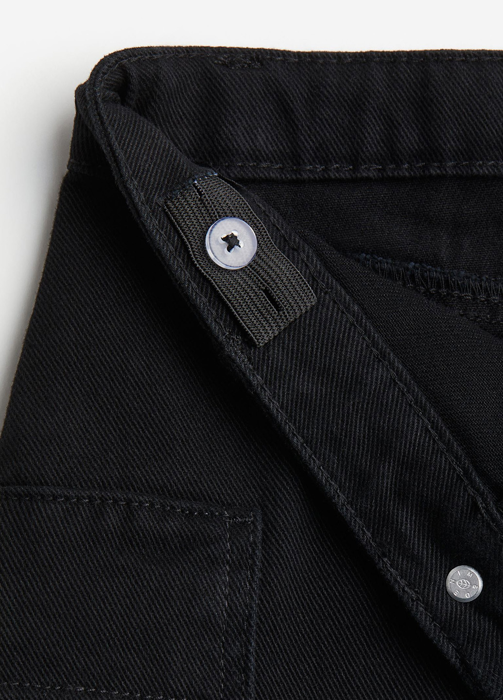 Черная кэжуал, джинсовая однотонная юбка H&M карго