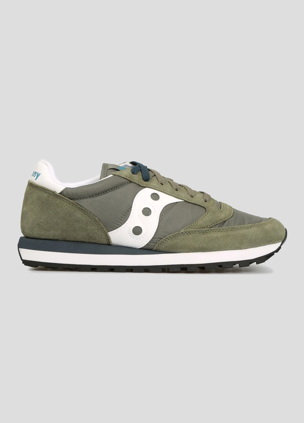 Зеленые всесезонные замшевые кроссовки оливкового цвета jazz original Saucony