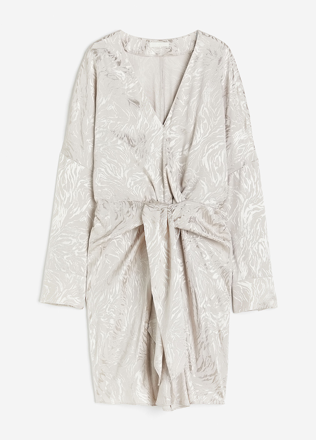 Светло-серое коктейльное, кэжуал платье H&M однотонное