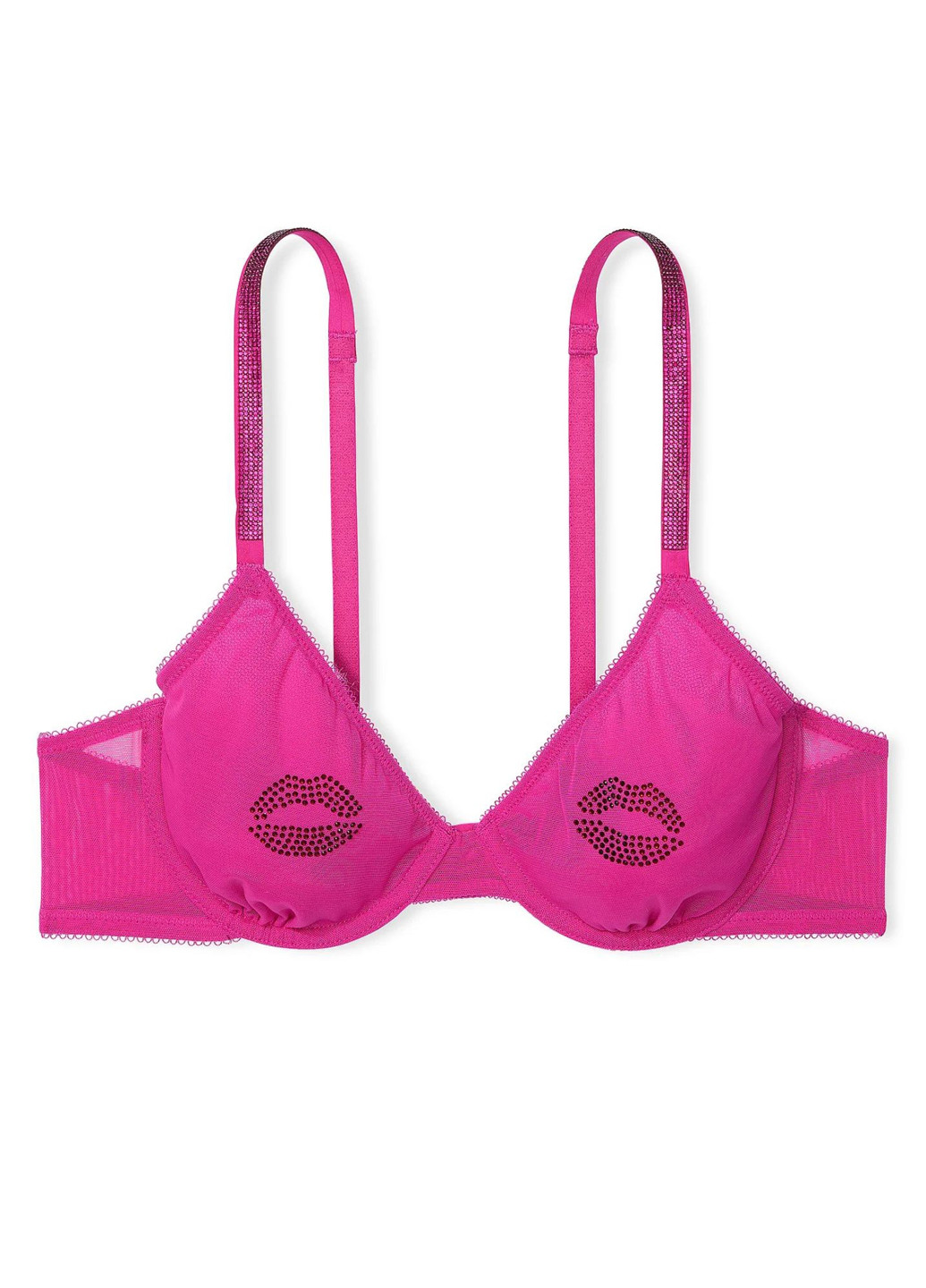 Фуксиновий (колору Фукія) демісезонний комплект (бюстгальтер, трусики) Victoria's Secret