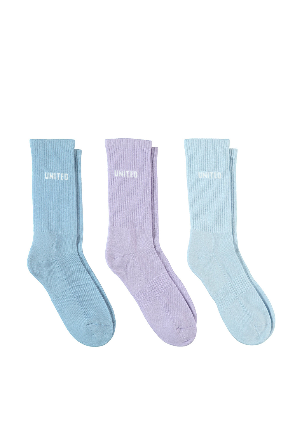 Комбинированные носки (3 пары) UNITED4 логотипы (329038215)