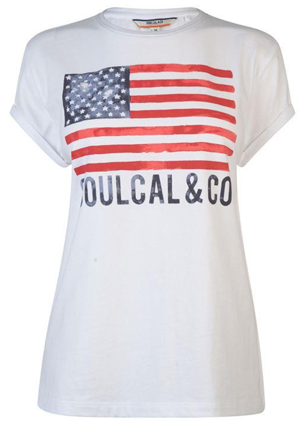 Белая летняя футболка Soulcal & Co