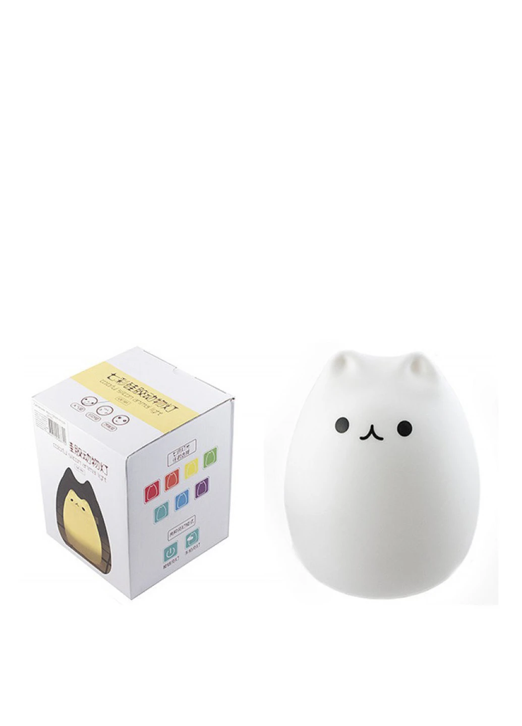 Силіконовий LED нічник-лампа "Кішечка", 13х13х13 см Tv-Shop (55950932)